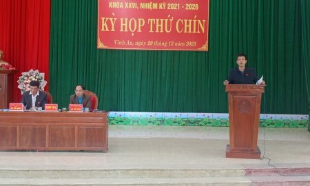 Hội đồng nhân dân xã Vĩnh An tổ chức kỳ họp thứ 9 HĐND xã khóa XXVI Nhiệm kỳ ( 2021-2026)
